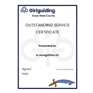 image relating to Essex West Outstanding Service Certificate