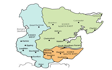 Essex split into the three girlguiding counties